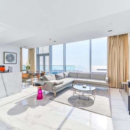 Luxe 3 Bedroom Oceanfront Apartment In The Heart Of Bluewaters Island Dubái Exterior foto